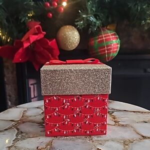 Festive Red and Gold Gift Box